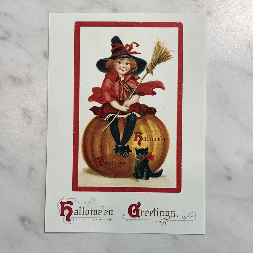 A.T.C. Fall Collection Halloween Art Papers Trading Cards 6 Pieces